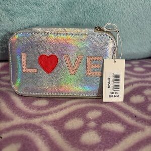 Holographic Silver Love Wallet
